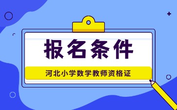 河北小学数学教资报名条件